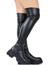 Load image into Gallery viewer, BLACK KNEE-HIGH BOOTS
